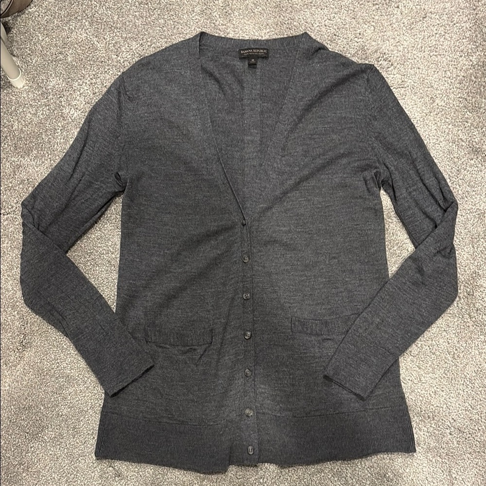 Banana Republic Gray Cardigan